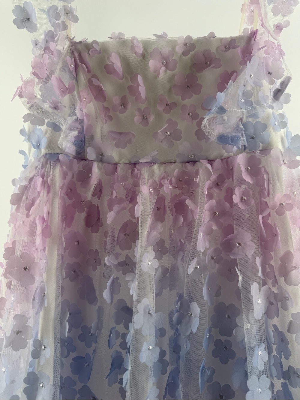 Storia Blue & Purple 3D Petal Babydoll Dress - Picture 6 of 13